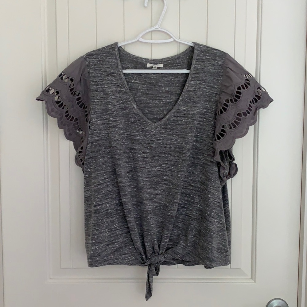 Maurices Top with Lace Sleeves